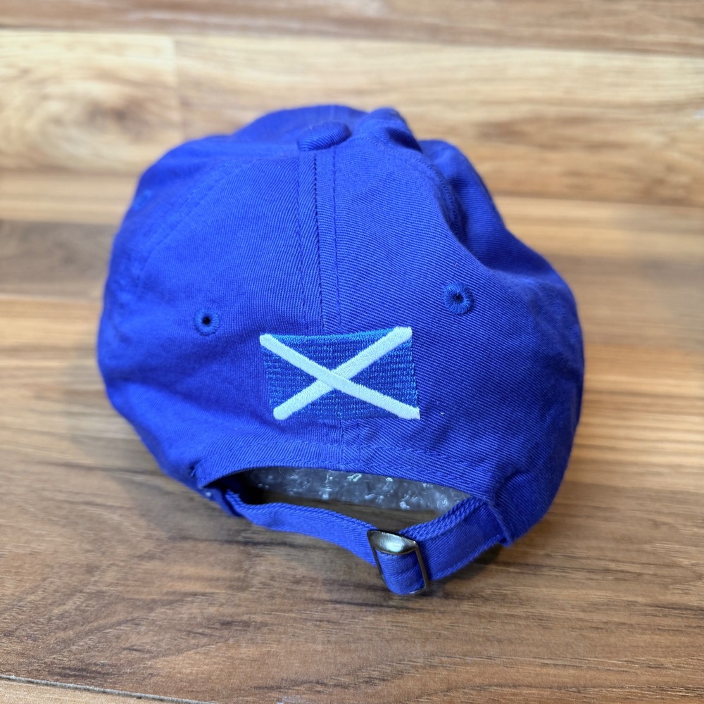 Tom Morris St Andrews Old Course Golf Hat Blue Adjustable Strapback Cap Scotland - Picture 4 of 8